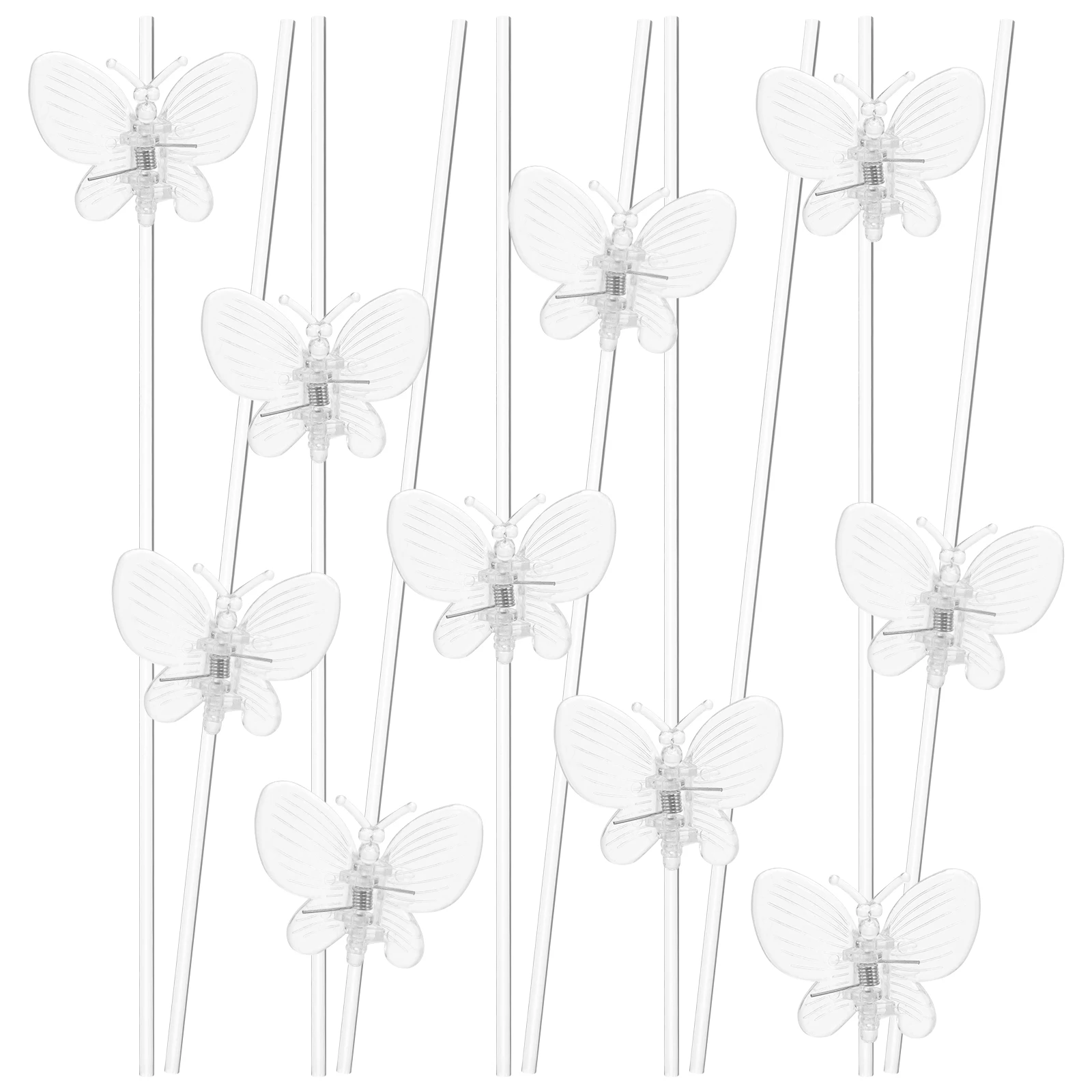 

10 Transparent Acrylic Plant Stakes 20cm Support for Potted Plants Garden Climbing Scaffold Stem Frame