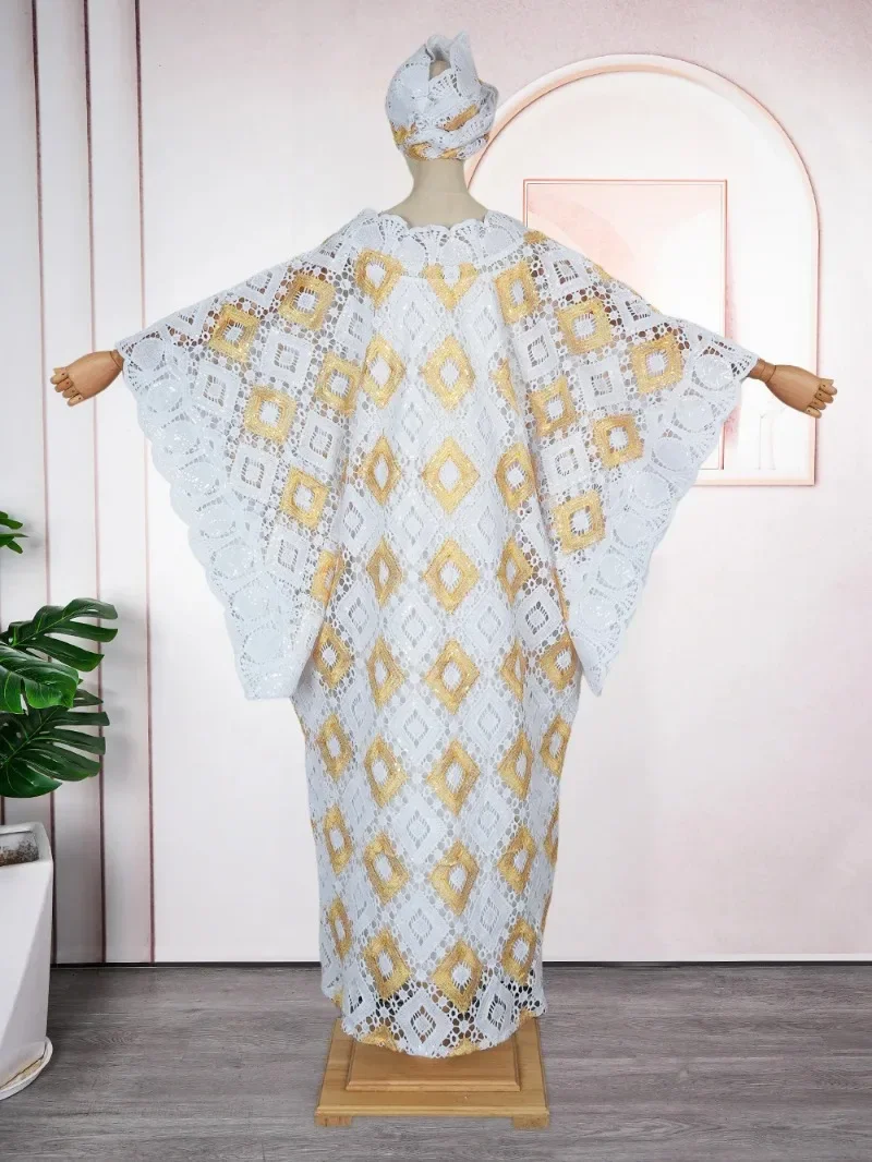 Afrikanische Kleider für Frauen, traditionelle Dashiki-Spitze, Boubou, Übergröße, Hochzeitskleid, muslimisches Kaftan-Maxikleid, afrikanische Kleidung