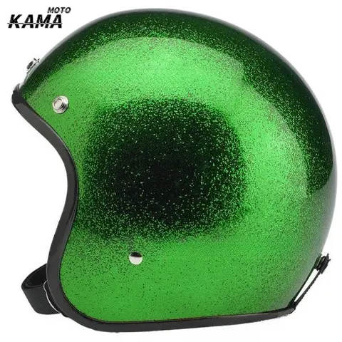 Shine Pink Vintage Motorcycle Helmet Open Face Helmet Dot Approved Retro Moto Casco Capacete Motociclistas capacete