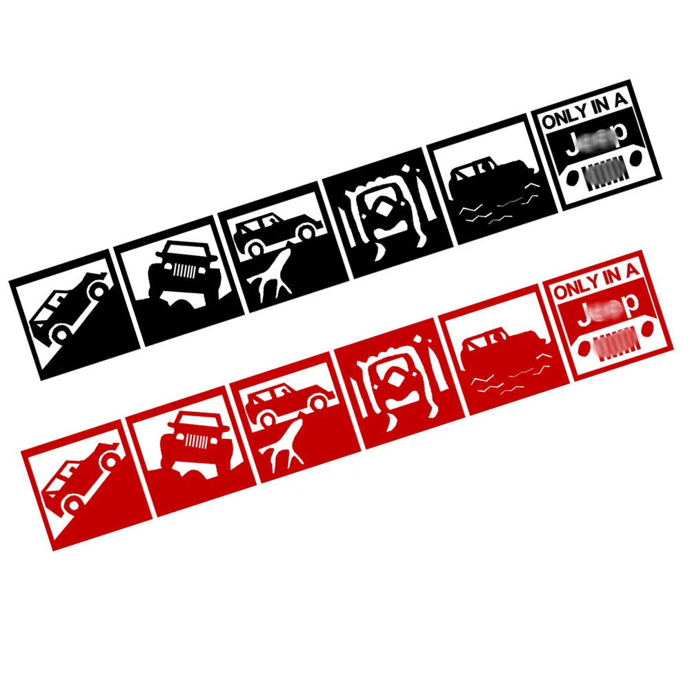 Car Stickers Off Road Reflective 4x4 4WD Decals Decoration For Compass Patrio Wrangler Cherokee Windshield Trunk Bumper Doors D2
