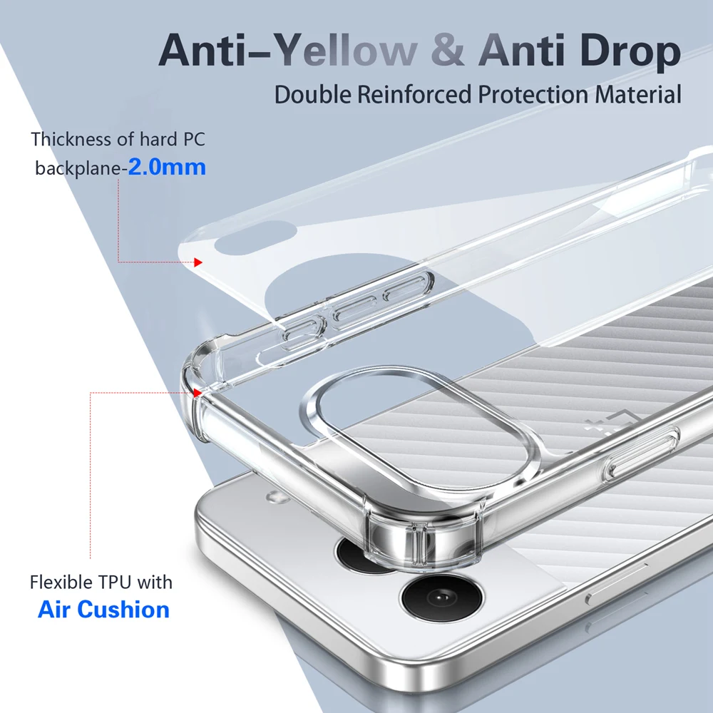 حافظة شفافة مقاومة للصدمات بأربعة زوايا من KEYSION لهاتف OnePlus Nord 4 غطاء خلفي ناعم من مادة البولي يوريثان الحراري + PC لهاتف OnePlus 1 + Nord 4 5G #3