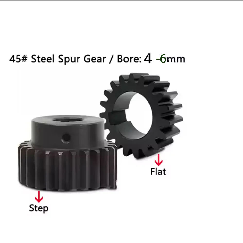 1 Pcs 0.5 Die Belt Step / Plat form Cylindrical Spur Gear 20-28 Teeth And Inner Holes4/5/6 For High-Precision Transmission Parts