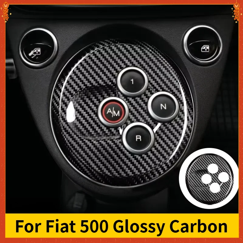 

Для Fiat для Abarth 500 595 695 настоящая сухая панель переключения передач из углеродного волокна, декоративная крышка, наклейка, аксессуары для модификации интерьера
