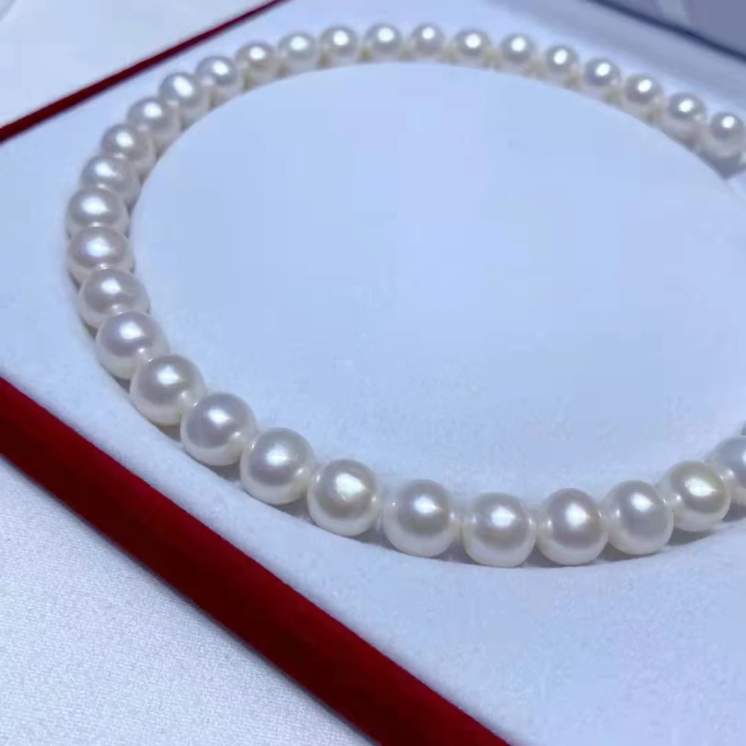 SGARIT خمر نمط 11-12mm قلادة لؤلؤ المياه العذبة حار بيع الأزياء والمجوهرات مع شكل الكرة