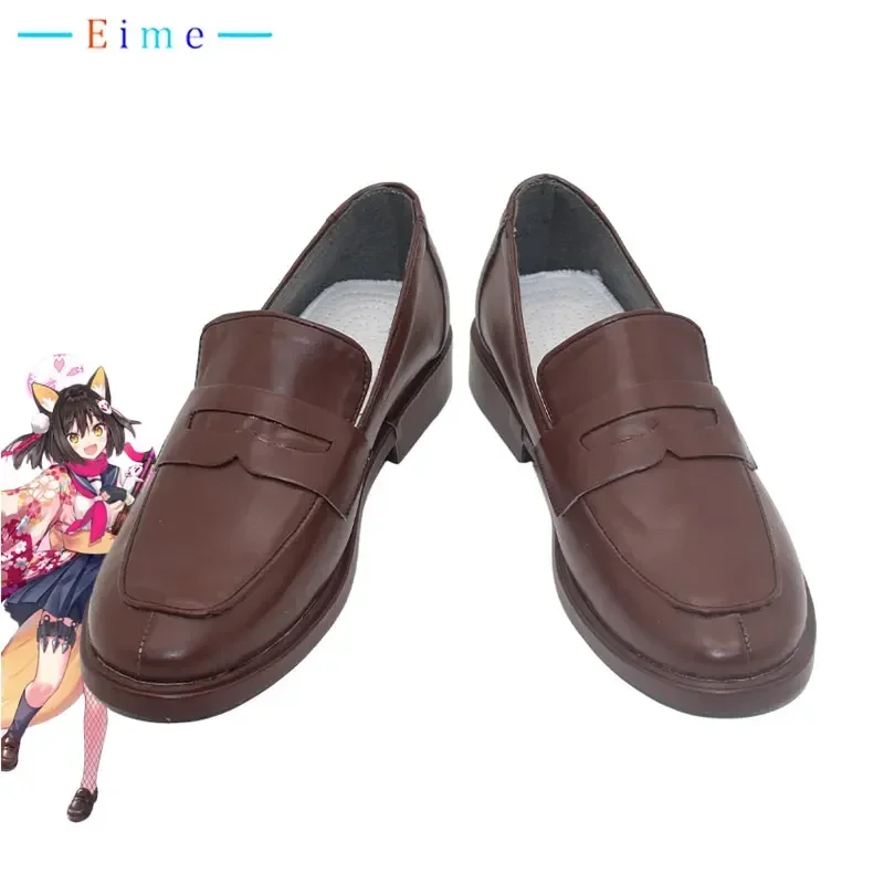 Game Blue Archive Kuda Izuna Cosplay Shoes Halloween Carnival Boots Big Size Flat School Shoes Custom Made