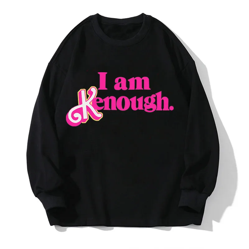 Sweat-shirt à manches longues pour femmes, pull imprimé I Am Kelough Letters, sweats à capuche pour femmes, vêtements décontractés pour couple d'amis, basique