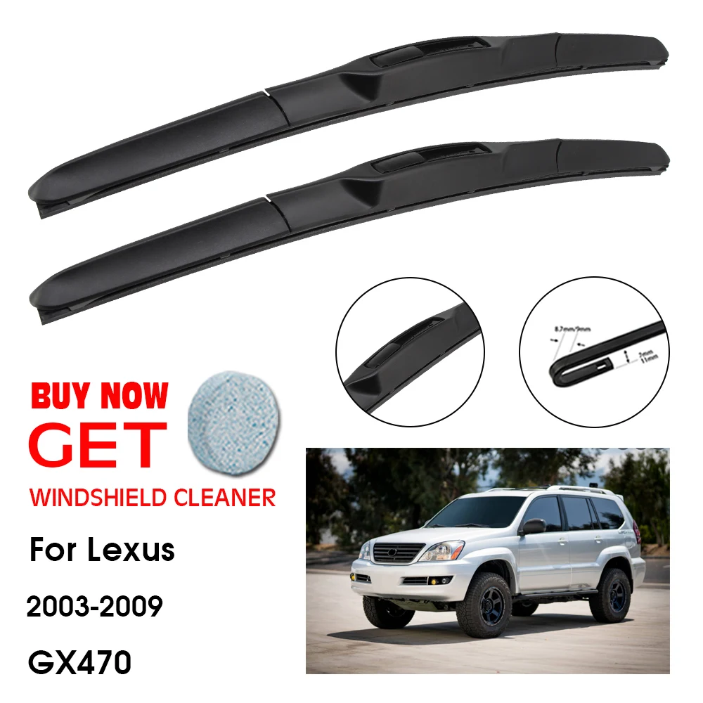 

Car Wiper Blade For Lexus GX470 22"+21" 2003-2009 Front Window Washer Windscreen Windshield Wipers Blades Accessories