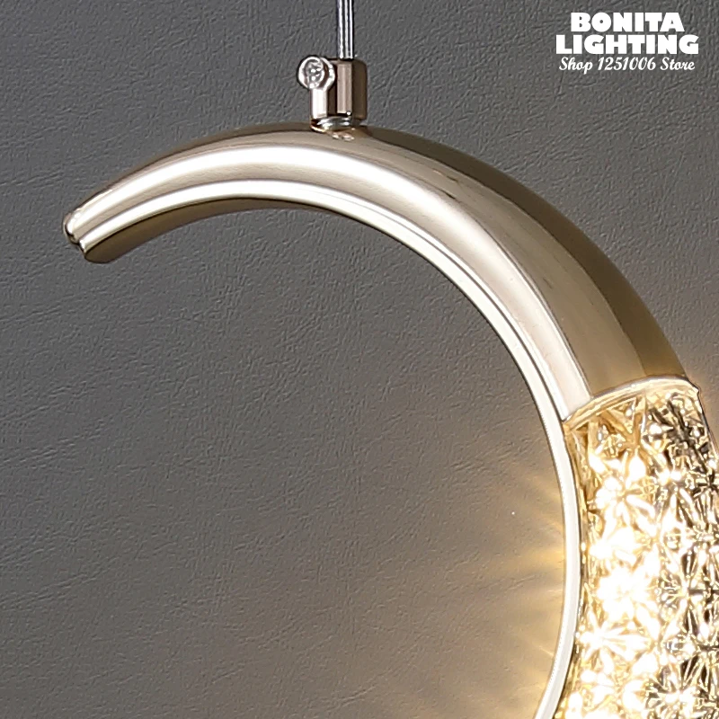 Moderno francês lua crescente  - Hanging Moon Lamp avaliação e preço