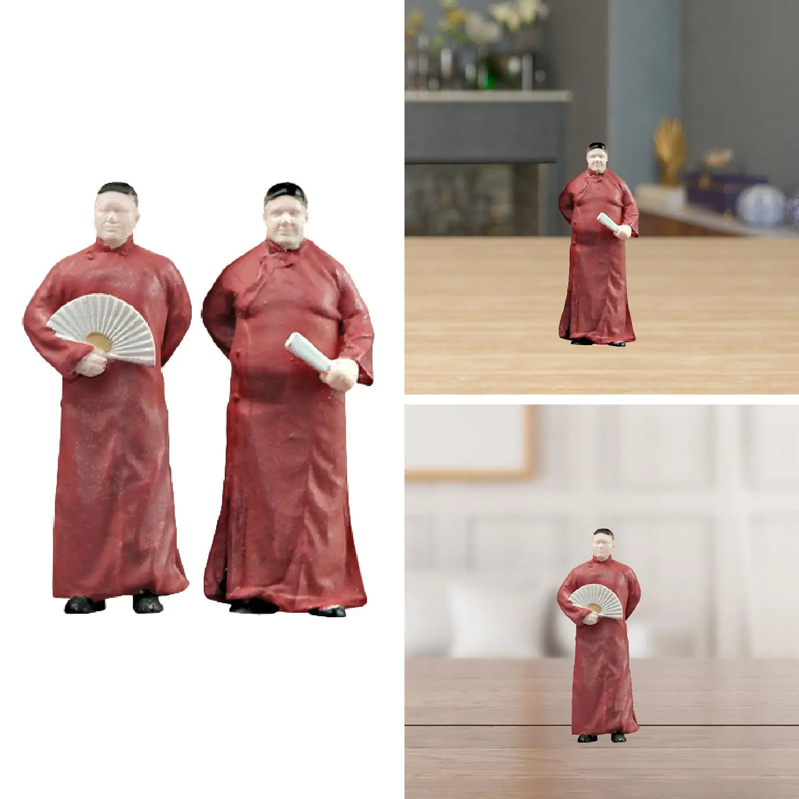 

Miniature People Model Collectible Scene 1 64 Chinese Type Crosstalk Actor Figure for Sand Table Decor Dollhouse Decoration