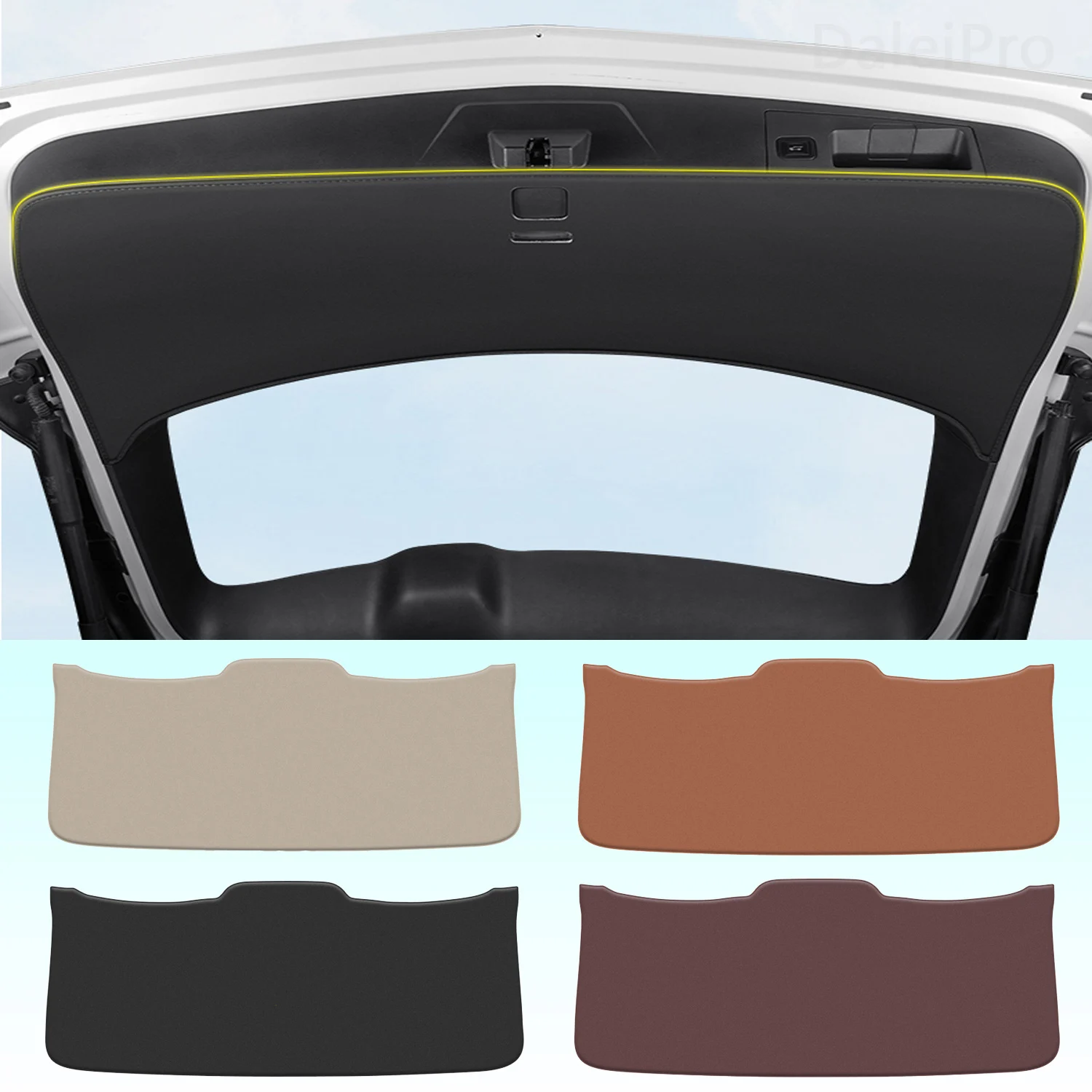 For Ford Explorer 2020 2021 2022-2024 Car Liftgate Protection Mat Rear Trunk Protection Cover Anti-kick Leather Decoration Pad