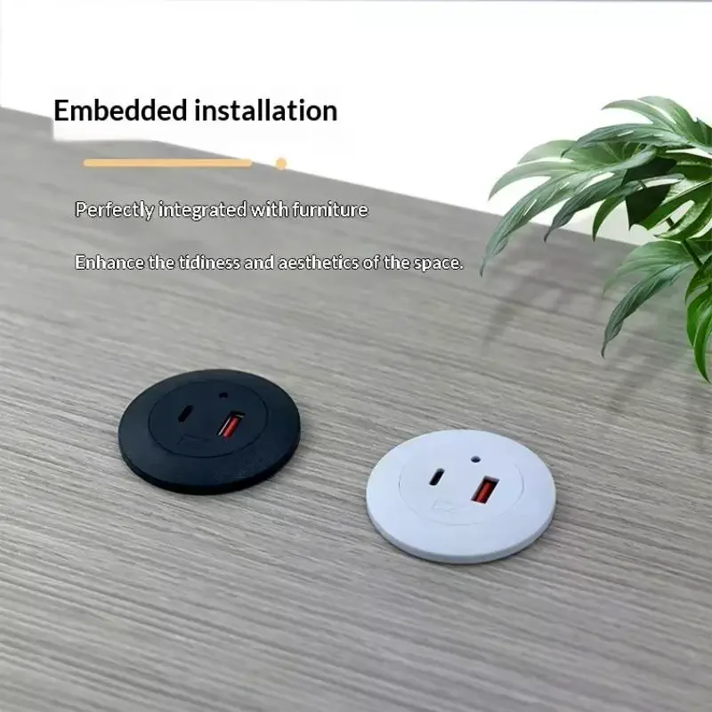 2.0A 5V USB TYPE C Embedded Desktop Charger Furniture Sofa Socket Multifunctional Concealed Fast Charging Connector