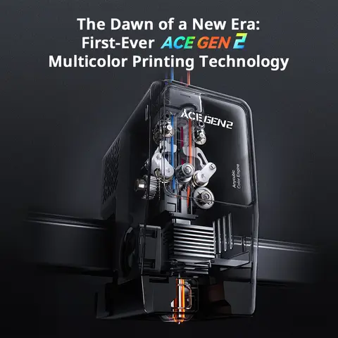 ANYCUBIC Kobra X 3D Printer ACE GEN2 Multi-color Printing 2X Speed & Material Savings 4-Color Built-in Smart Remote Control