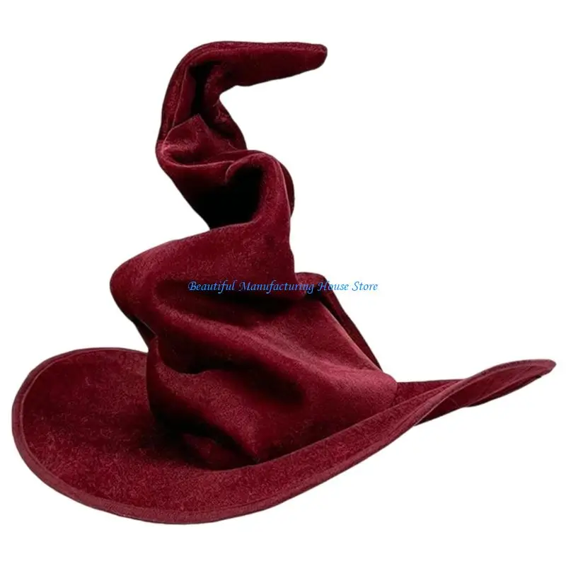 E56A Halloween Wizard Hat Kids Adults Halloween Party Cosplay Costume Decoration Witch Hat Home Yard Cosplay Event