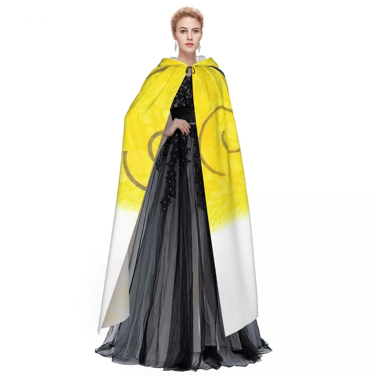 Pチャン ランマ ロングフード付きマント 魔女 中世衣装 コスプレ ケープ ハロウィンパーティー 大人用 ユニセックス