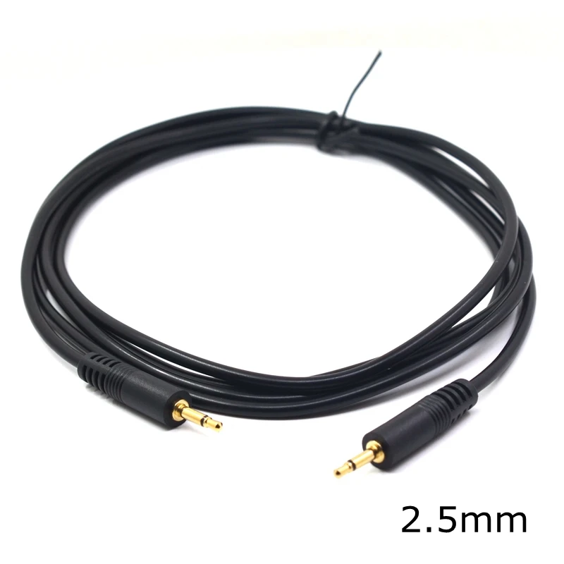 1.8M 2.5 mm Single Channel Mono Plug male To male Single pole extension Cable AV Audio Video Adapter line 6FT