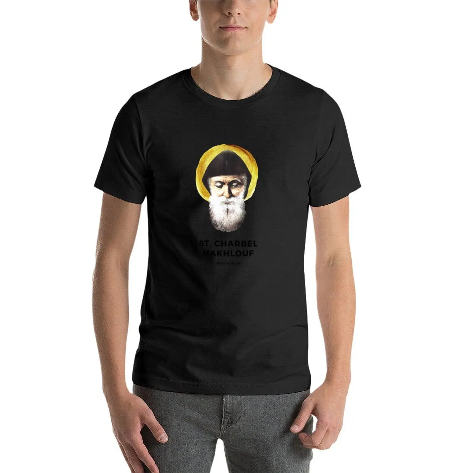 St Charbel Makhlouf pray for us102 T-Shirt customizeds tops mens clothes