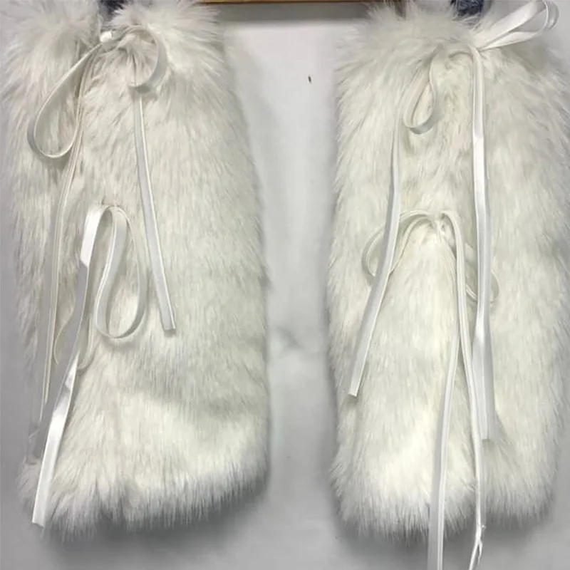 

2025 гетры из японского искусственного меха, зимние теплые утолщенные плюшевые леггинсы с галстуком-бабочкой, плюшевые леггинсы, носки, чехол для ботинок Y2k, длинные носки в стиле панк