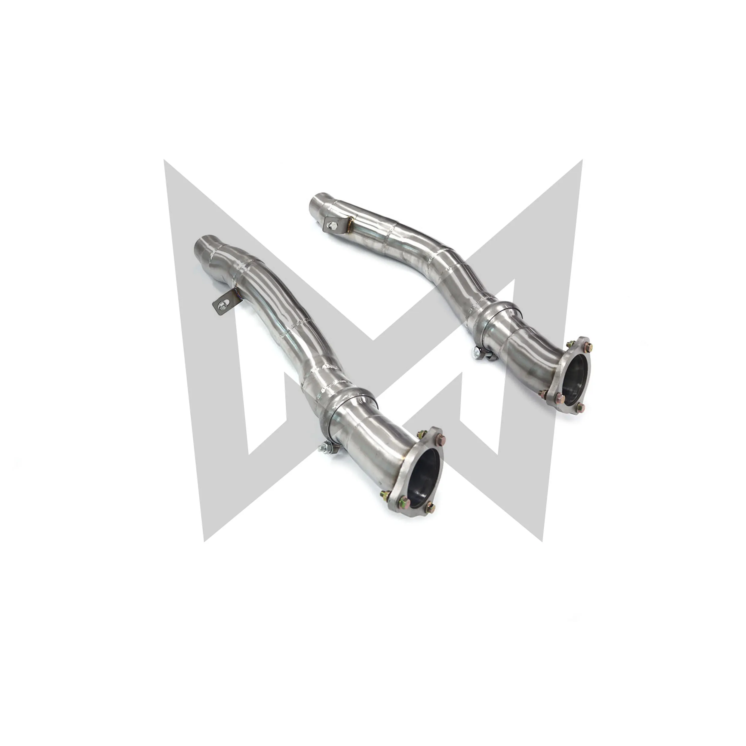 Peças de reposição oem tubo ressonante para porsche cayenne turbo 958.1 4.8t tubo de escape de aço inoxidável