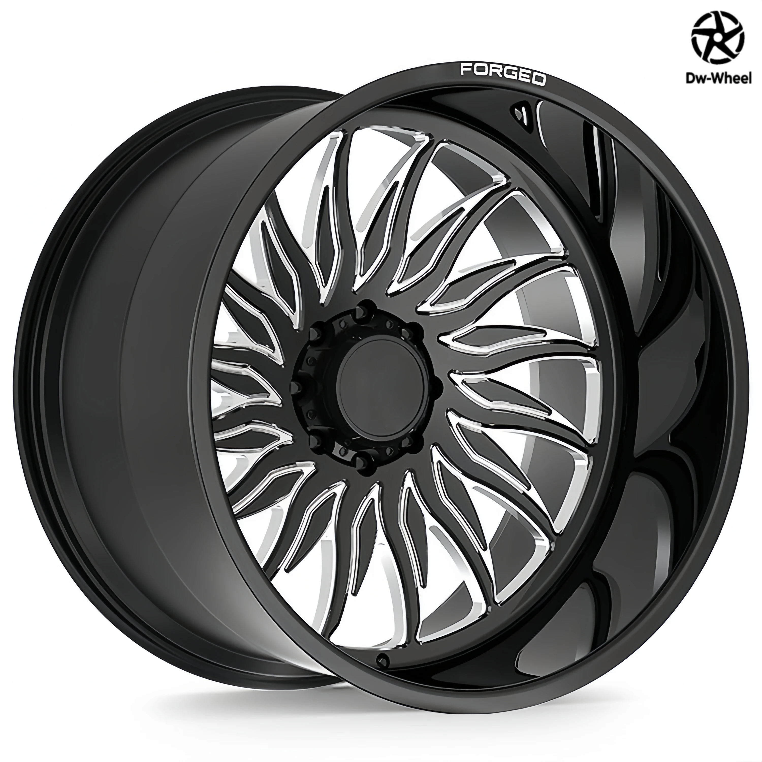Deep Dish Forged Alloy 20 22 24 26 28Inch Multi Spoke Brushed Wheels Truck Wheels 8x6.5 for Ford F150 Silverado 2500HD