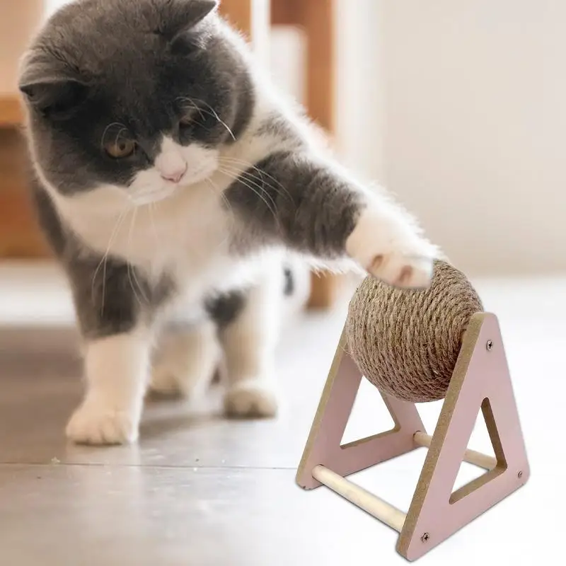 Boule à Gratter pour Chat, Jouet pour Chaton, Corde en Sisal, Planche à Broyer les Pattes, Résistant à l'Usure, Fournitures de Meubles pour Animaux de Compagnie