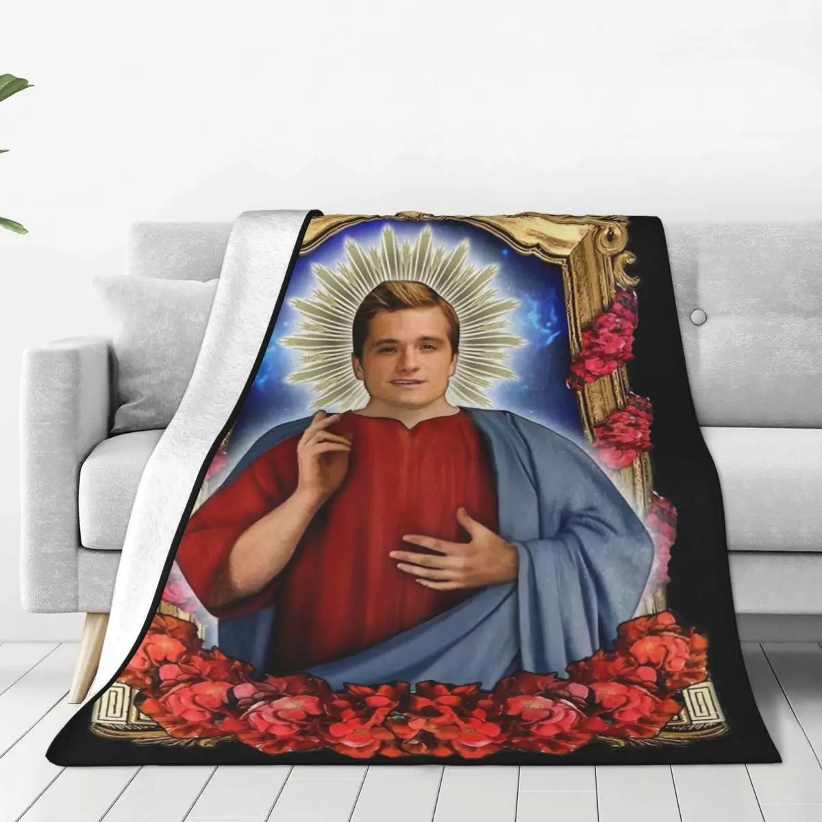 Saint Josh Hutcherson Blanket Cover Flannel Lightweight Thin Throw Blanket for Home Couch Bedroom Quilt