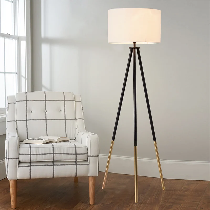 

Nordic Iron Tripod Floor Lamps for Living Room Bedroom Remote Control Dimming E27 Standing Lamp Home Decor Lighting Fixtures