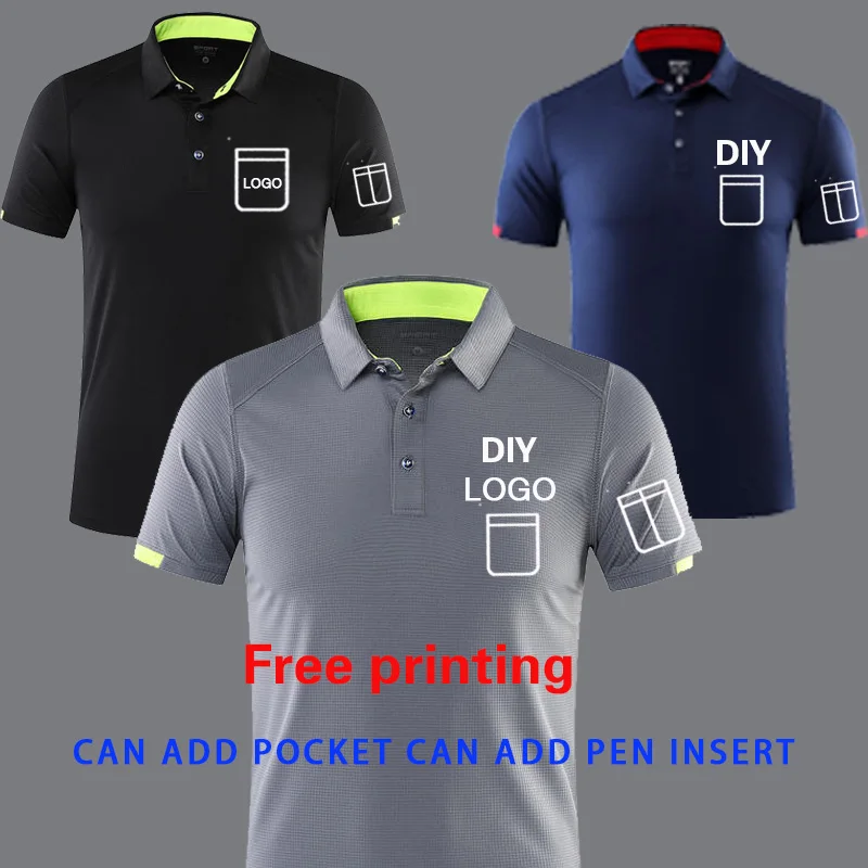 Quick-dry clothes enterprise work clothes custom T-shirt short-sleeve summer advertising culture Polo shirt work clothes logo em