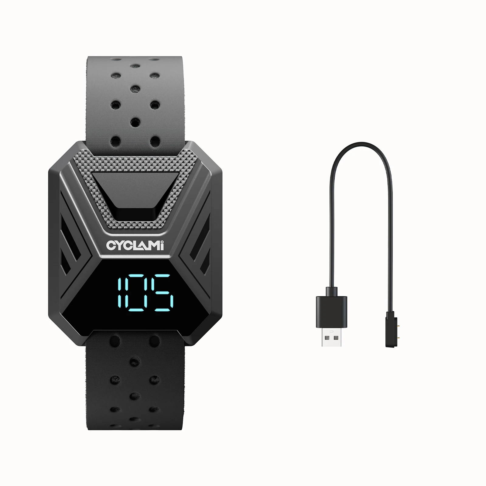 CYCLAMI C2 cadans- en snelheidssensor met dubbele sensor, ANT BLE, IPX7 waterdicht, inclusief HRM70 hartslagmeter met display.