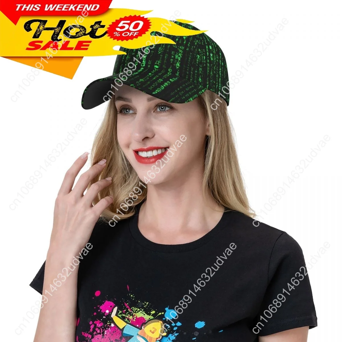 Green Matrix Outdoor Sport Caps Baseball Hat Men Women Visor Cap Street Hip Hop Caps golf hat men