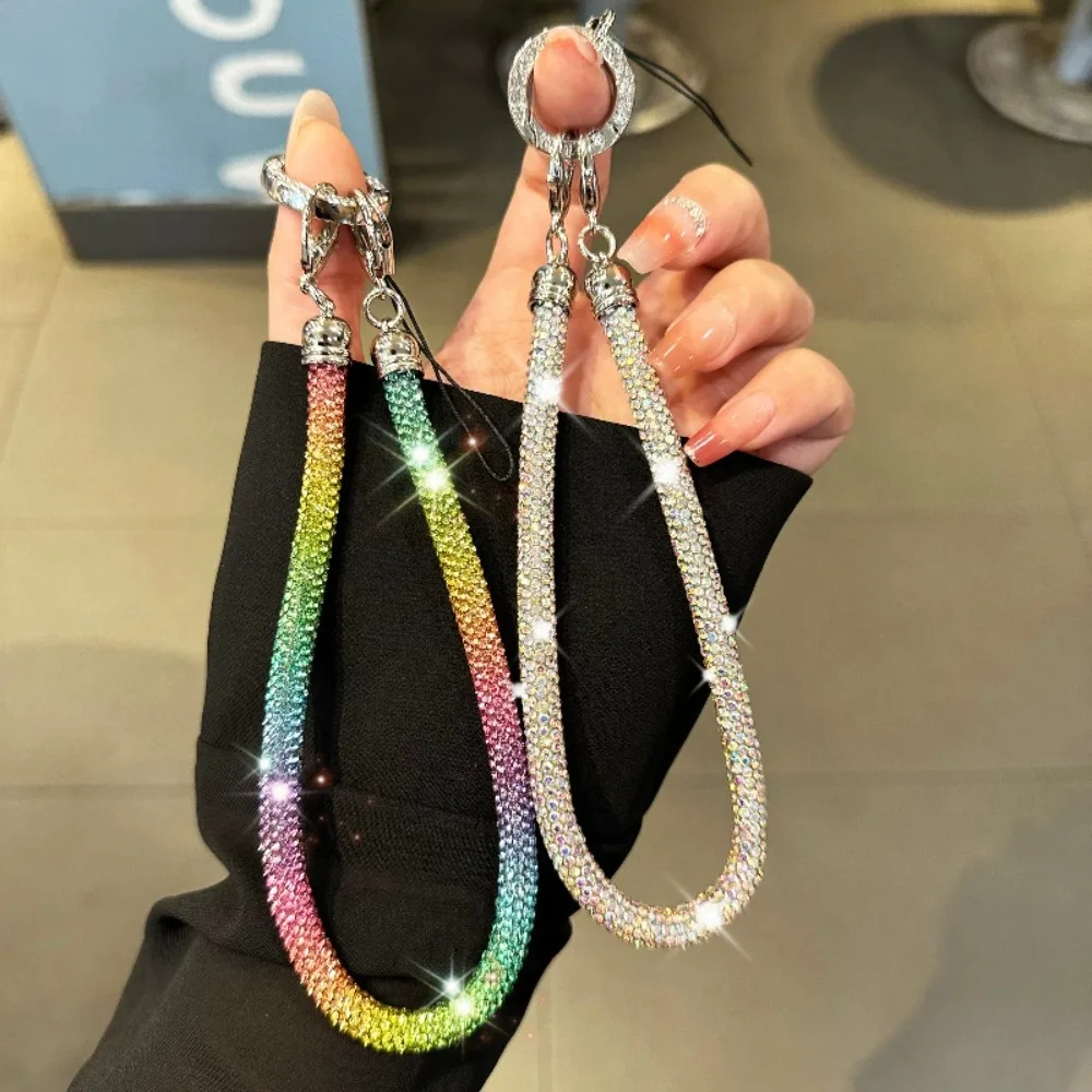 

INS блестящий ремешок для телефона с кристаллами на запястье, брелок с защитой от потери веревки для iPhone для Samsung, универсальный блестящий подвесной шнур