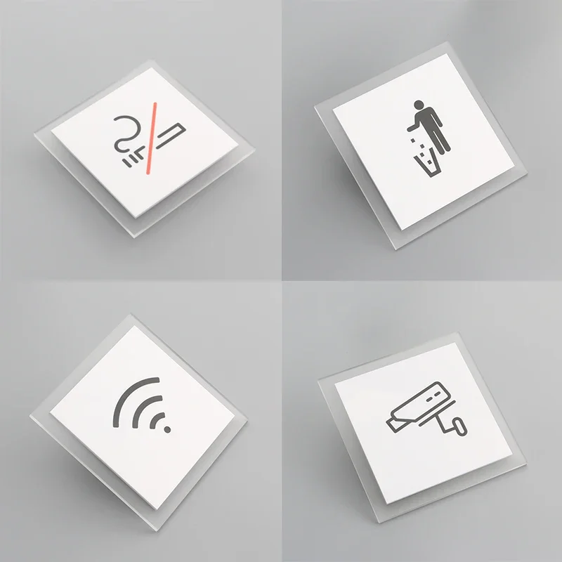 

Reminder Sign Men's and Women's Restrooms Wifi No Smoking Please Do Not Make Noise Beware of Slippery Floor Signage