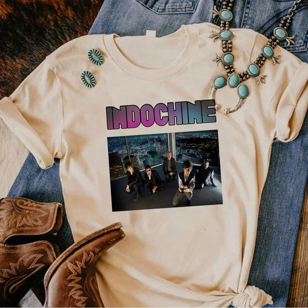 Indochine tshirt women funny designer Tee female designer funny comic clothes