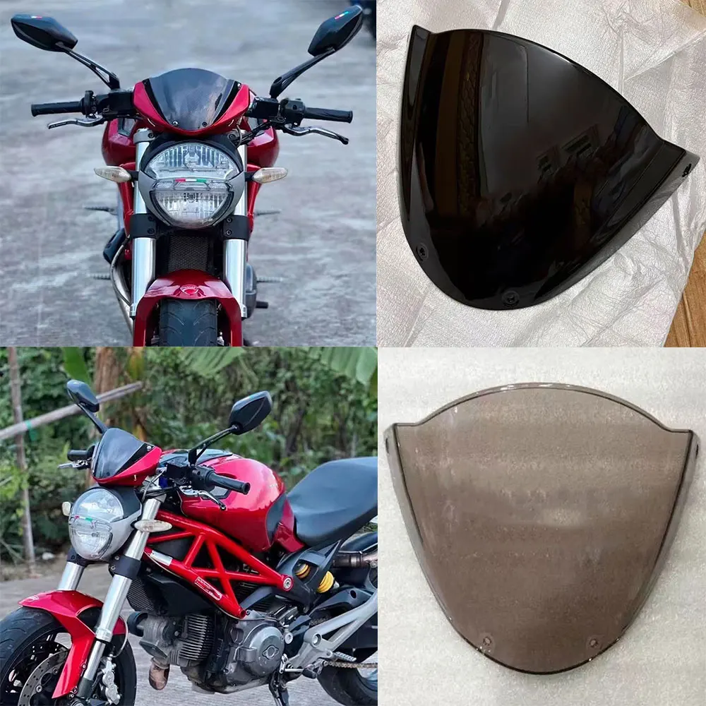 For Ducati Monster 696 796 795 1100 S EVO 2008 2009 -2012 2013 2014 Windscreen Screen Wind Deflectors Double Bubble Windshield