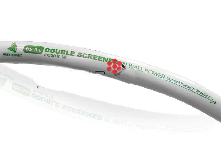 Grey Knight UK DS3.0, 30A Double-Shielded 6N Pure Copper Hardwired Mains Cable
