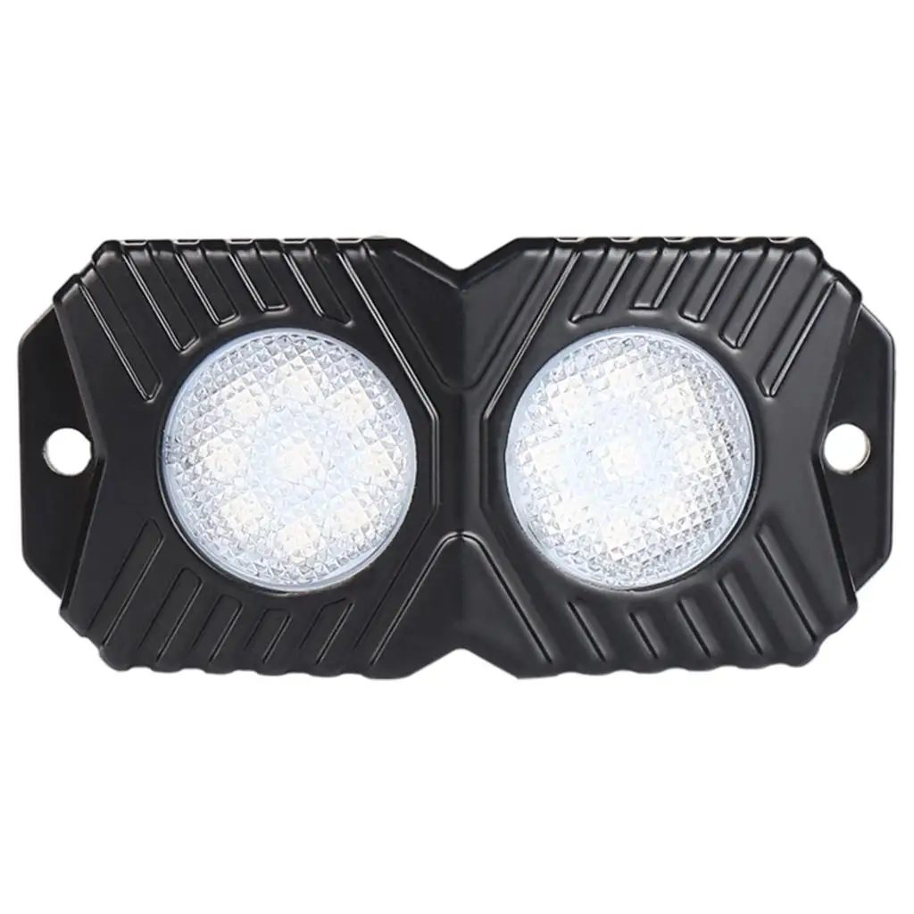 Car LED Rock Lights, White Light, Underglow 4 pod Waterproof Wheel Well Light for SUV ATV UTV Motorcycle Boat Truck