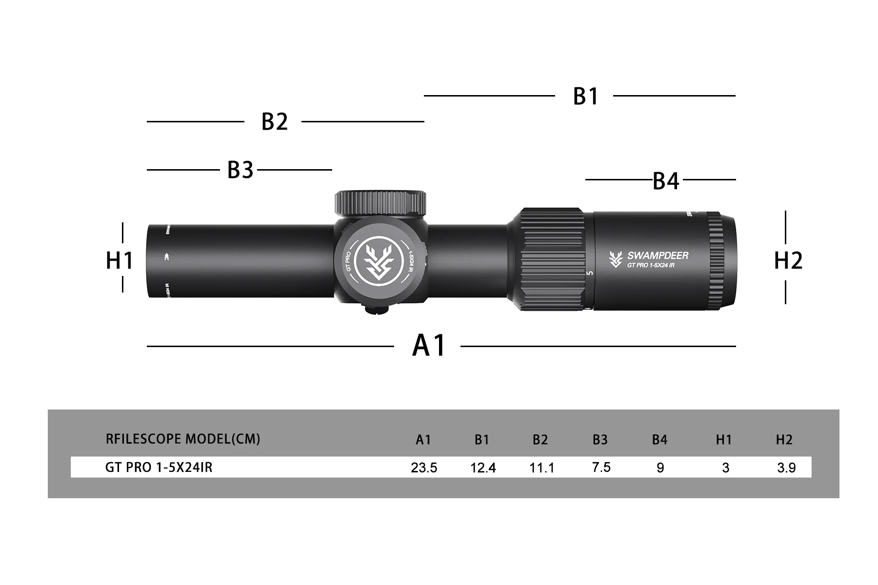 SWAMP DEER Rifle Scope 1-5x24IR LPVO GT PRO: A Compact and