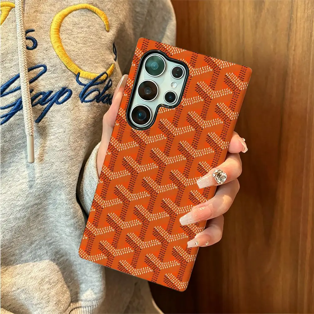 Luxury go-ya-rdes cool design Phone Case For Samsung Galaxy S25 S24 S23 S22 S21 Plus Ultra 2-in-1 Glossy shell