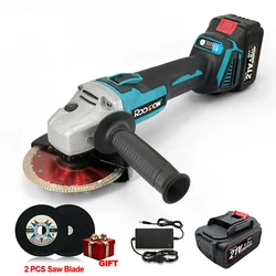 Brushless Angle grinder rechargeable battery powered 4 speeds Electric Grinding machine Cutting Machine For Makita 18V Battery