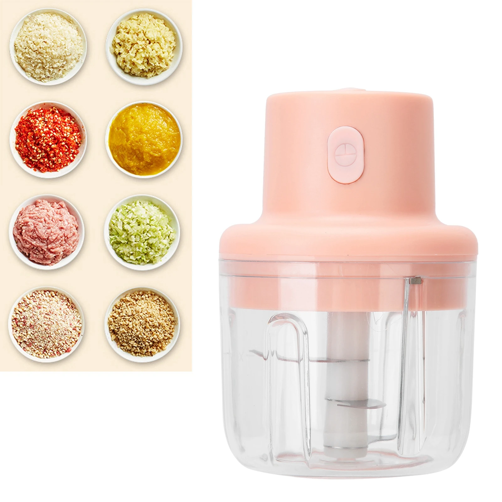 

250ml Electric Meat Grinder Food Chopper Mini Kitchen USB Charging Electric Food Processor Electric Garlic Chopper