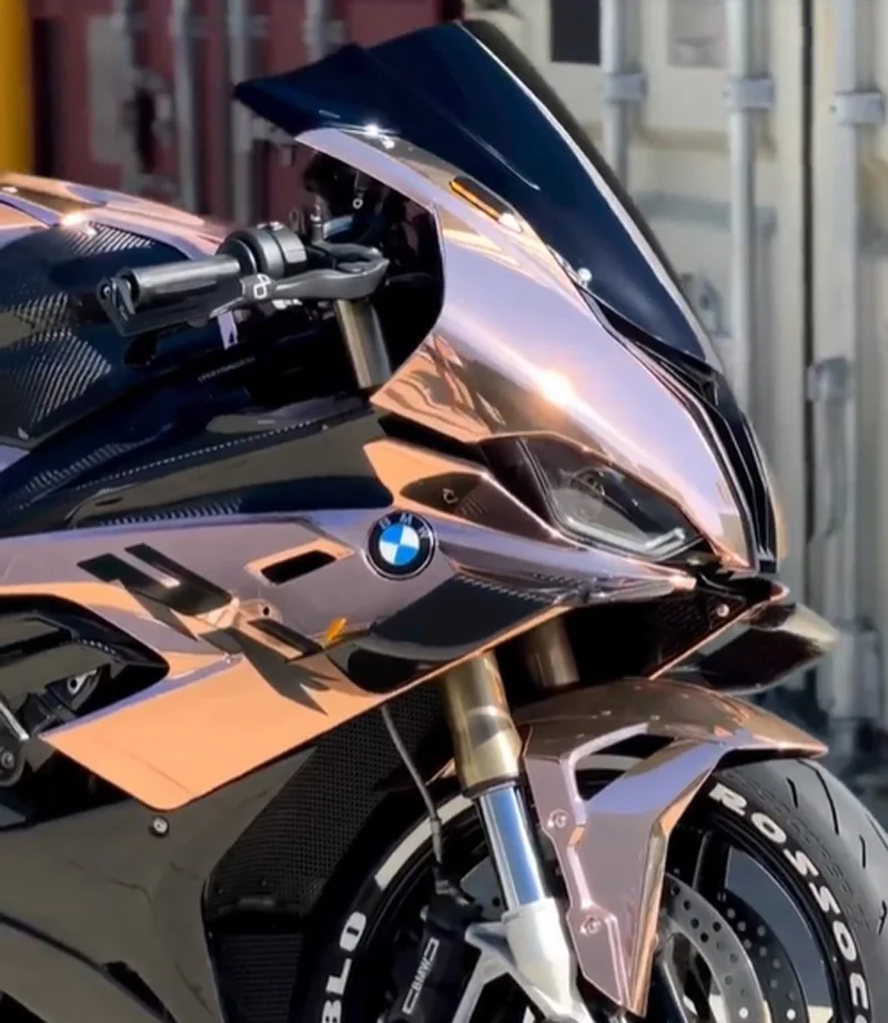 Premium Stretchable Chrome Mirror Rose Gold Vinyl Wrap Roll Self Adhesive Decal Car Wrapping