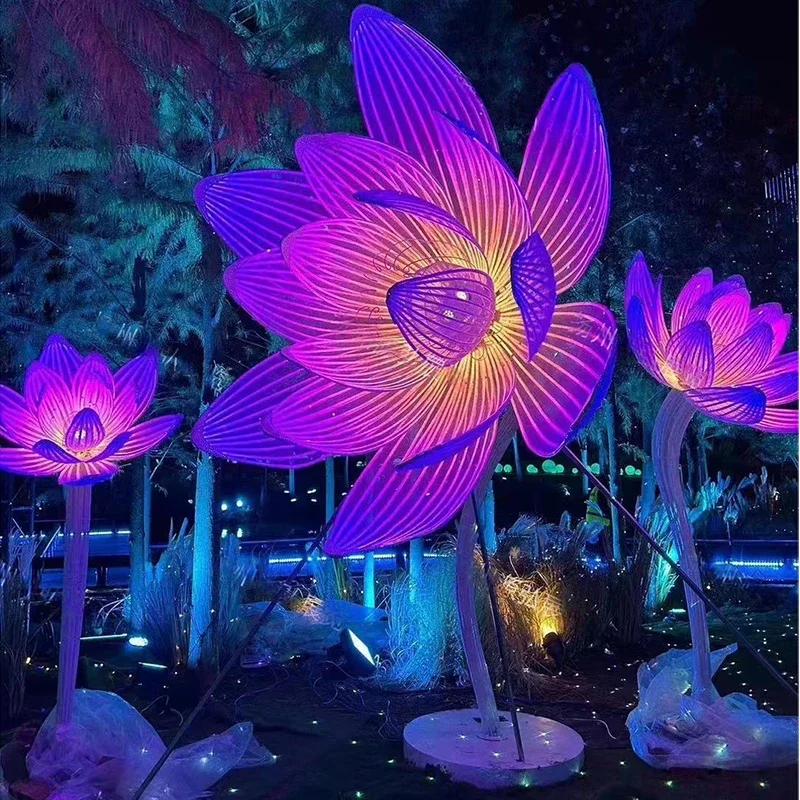 

Landscape Light Flower Sculpture Outdoor Decorative Light Activity Sculpture Landscape Lighting