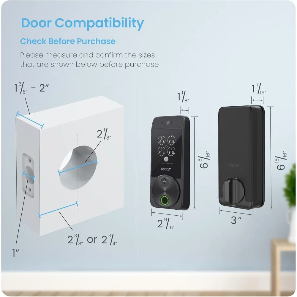 قفل ذكي من سلسلة Visage Zeno، التعرف على الوجه وقفل باب الدخول بدون مفتاح ببصمة الإصبع، واي فاي مدمج - تخفيضات كبيرة #3