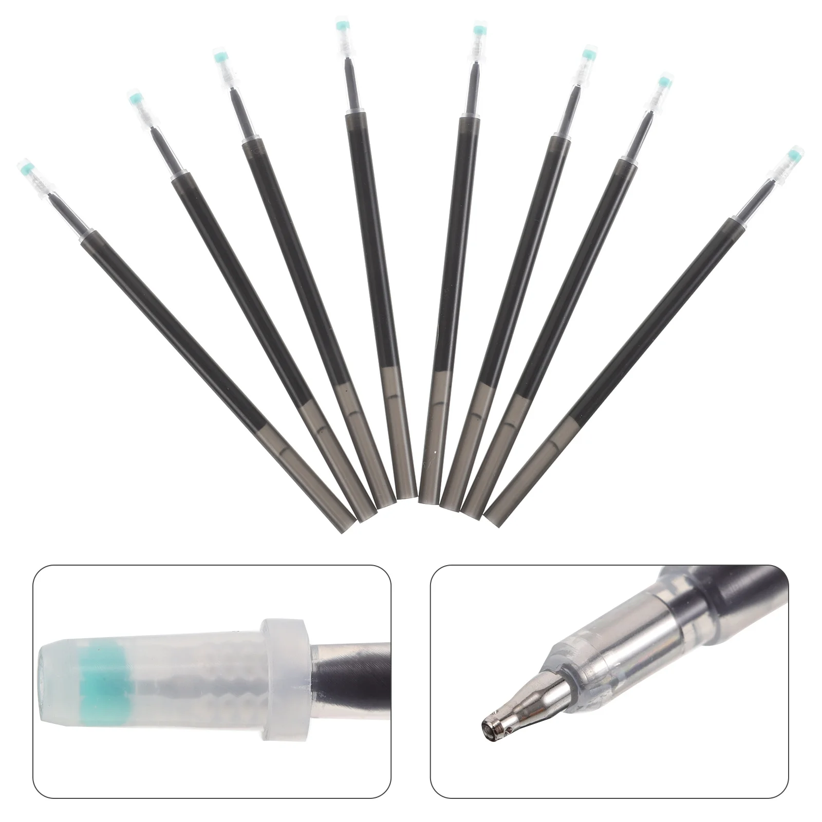 

100 шт., стержни для гелевой ручки, стираемые, 0,5 мм, тонкий наконечник, гладкие, термостираемые чернила для письма, для студентов, заметок, рисования, оптовая упаковка