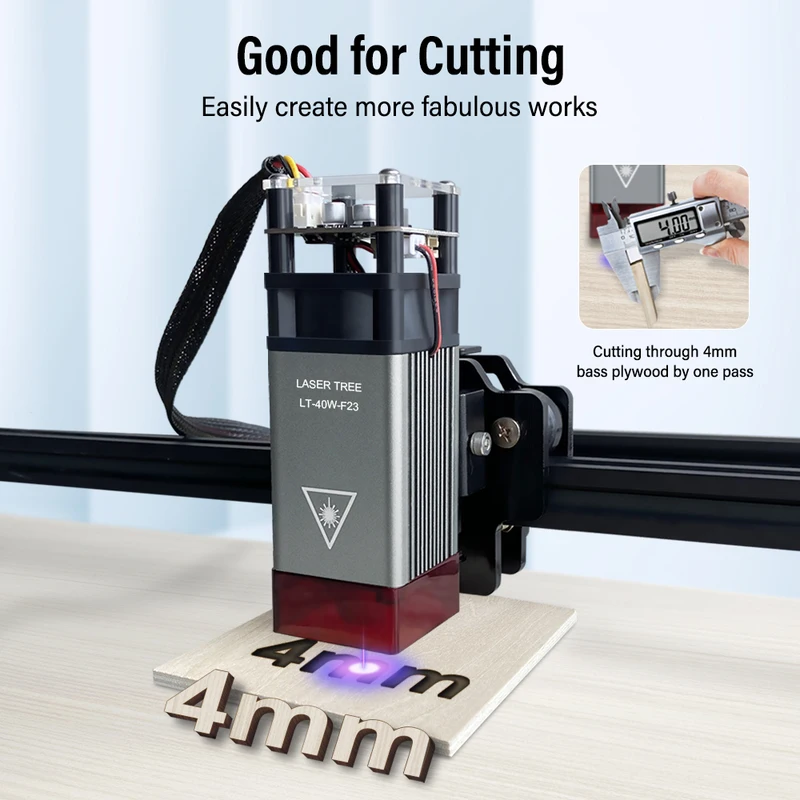 Cabeça de Laser 450nm 4W 5W 10W com Módulo TTL — foto 4
