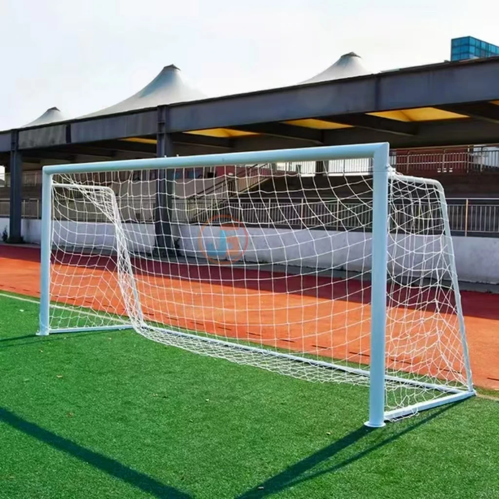 Bewegliches 24 * 8 Fuß professionelles Fußballtor in voller Größe aus Aluminium, tragbares Fußballtor