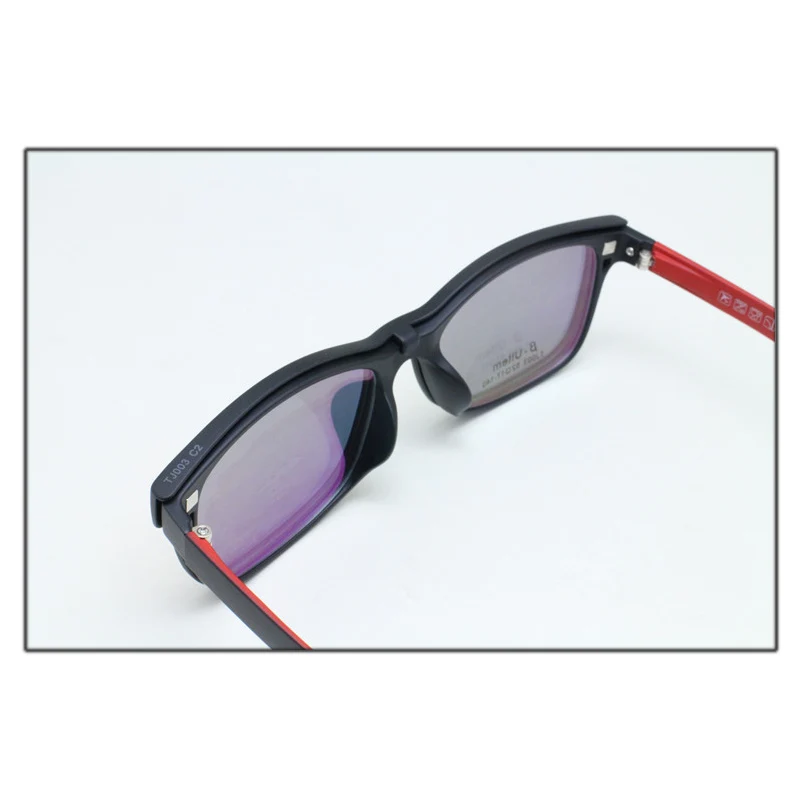 Model No TJ003 single clipping TAC polarized rectangle sunglasses lenses for myopia hyperopia eyeglasses extra clip on sunlens