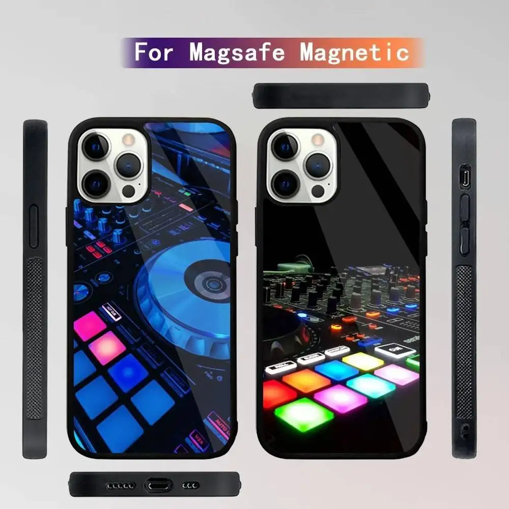 

Чехол для телефона DJ Mixer Music для iPhone 16,15,14,13,12,11, Plus, Pro, Max Mini Magsafe с магнитной беспроводной зарядкой