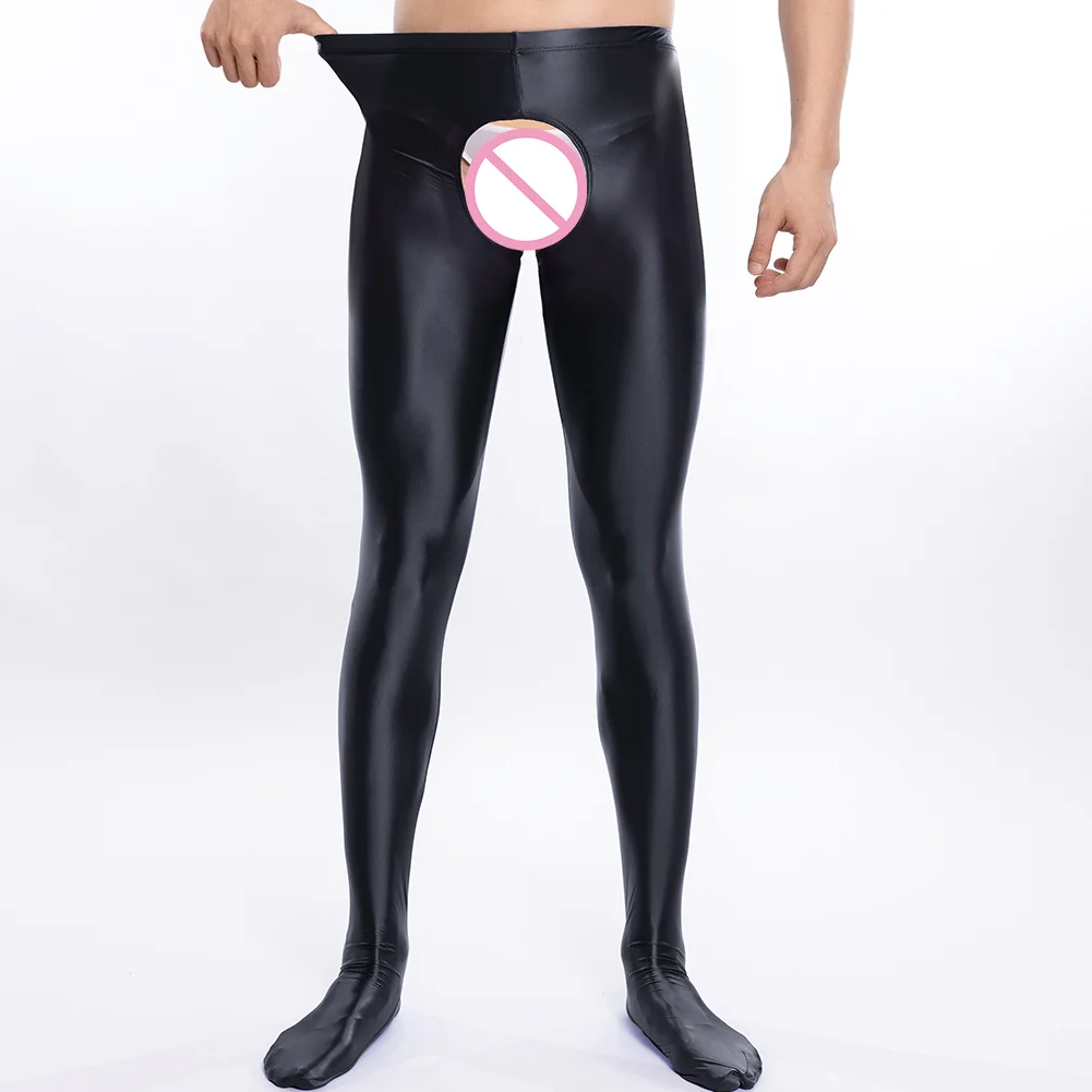 

Сексуальные мужские колготки, маслянистые блестящие шелковистые мягкие леггинсы без вырезов, высокая эластичность, эротические прозрачные эластичные чулки для геев