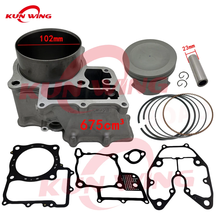 102mm Bore Cylinder Piston Gaskets Kit for Honda TRX680 TRX 680 Fourtrax Rincon 680 2006-2022 Pioneer 700 SXS700 Big Red MUV700