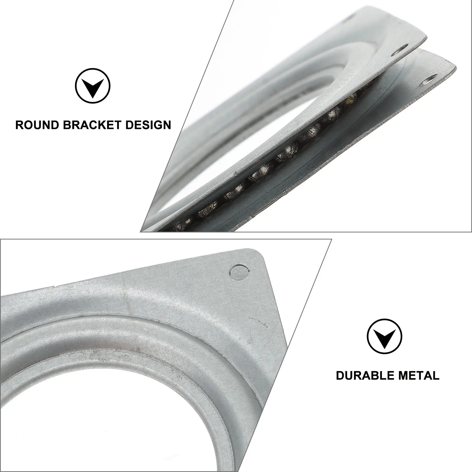 

3Pcs Rotatable Base Turntable Bearings 2in 3in 4in Metal Zinc Plated Nonrust Sturdy DIY Furniture Accessories Home